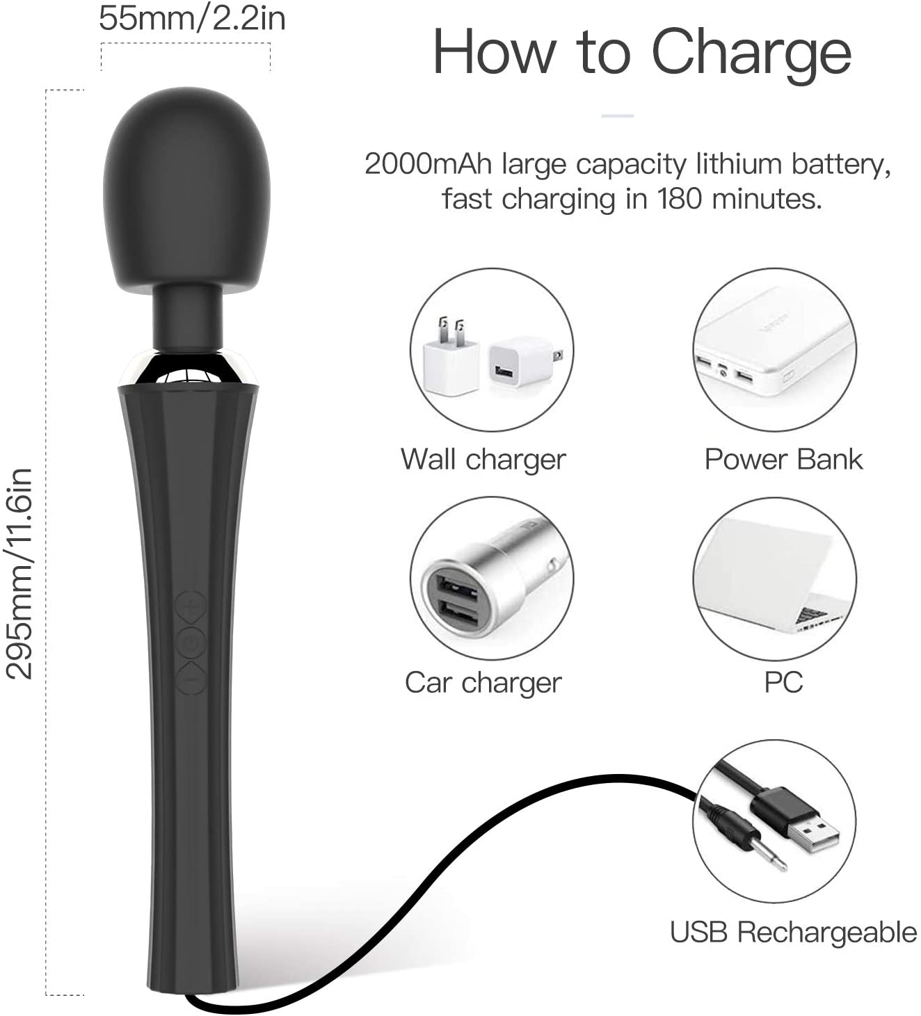 Pleasure Cordless Wand Massager