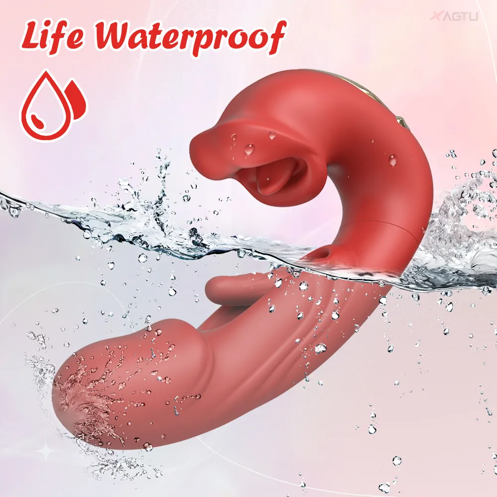 Flapping + Licking Vibrating Dildo