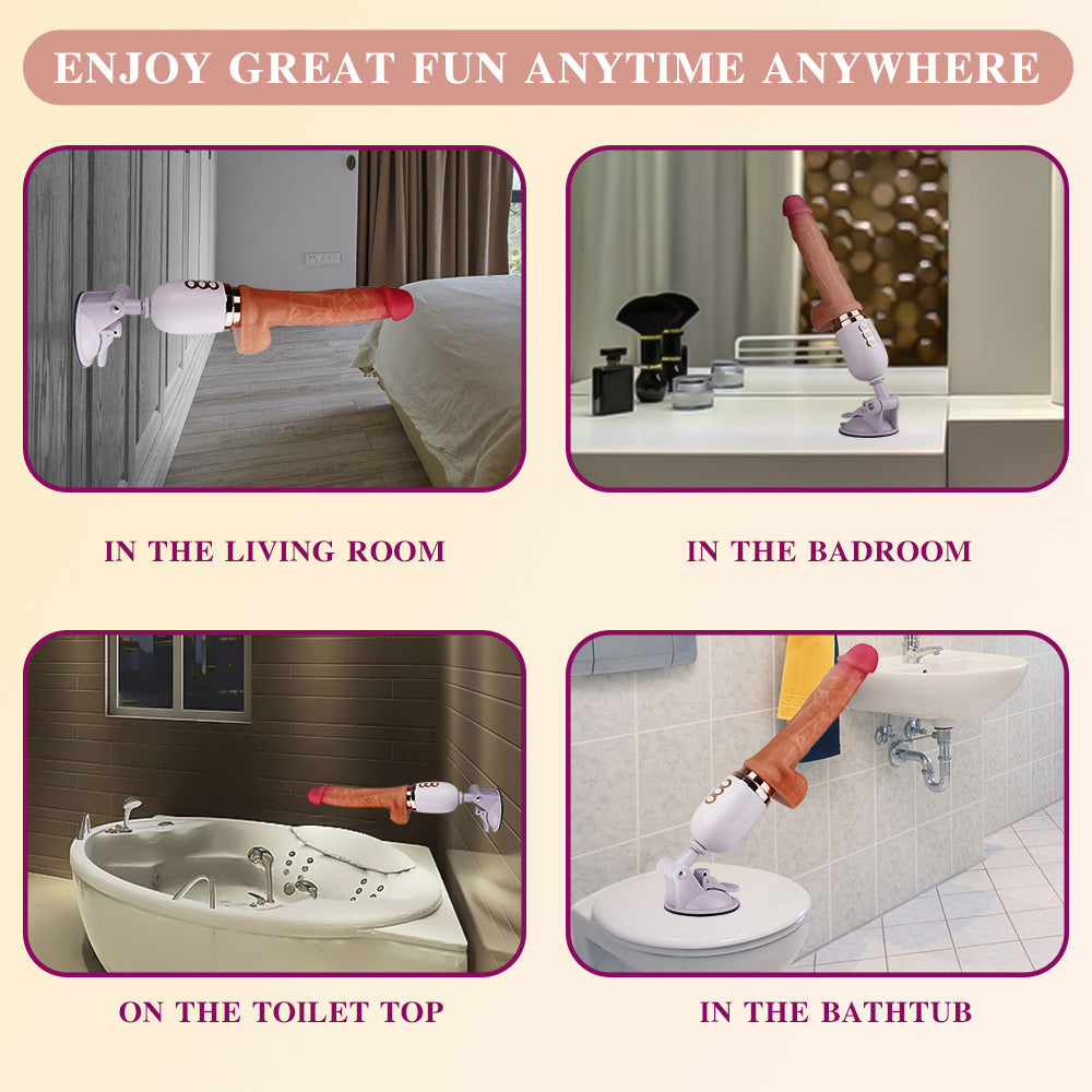 Pleasure Telescopic+vibrating Dildo Includes Remote