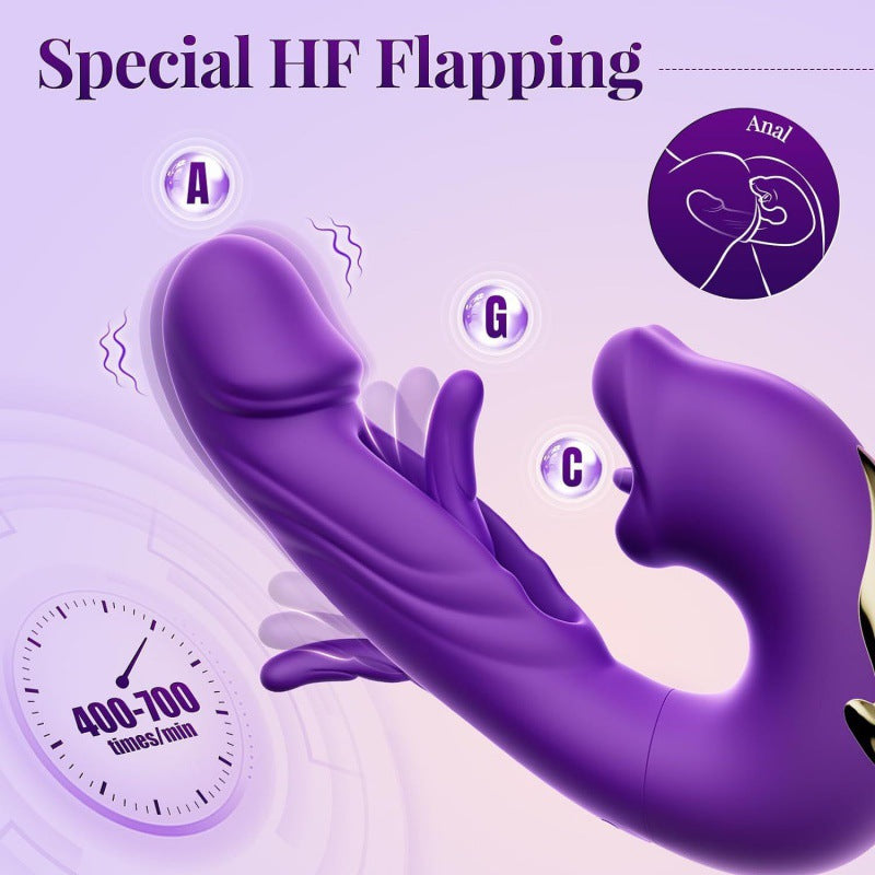 Flapping + Licking Vibrating Dildo