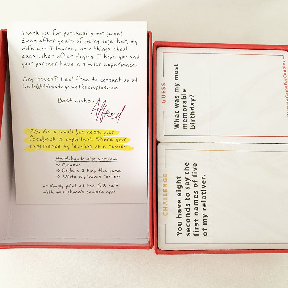 The Ultimate Card Came For Couples