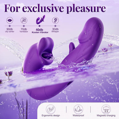 Flapping + Licking Vibrating Dildo
