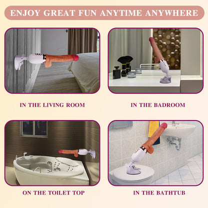 Pleasure Telescopic+vibrating Dildo Includes Remote